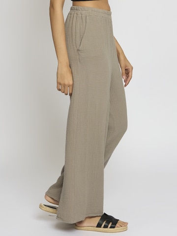 Wide Leg Pantalon 'Edaa' Lilavie en marron