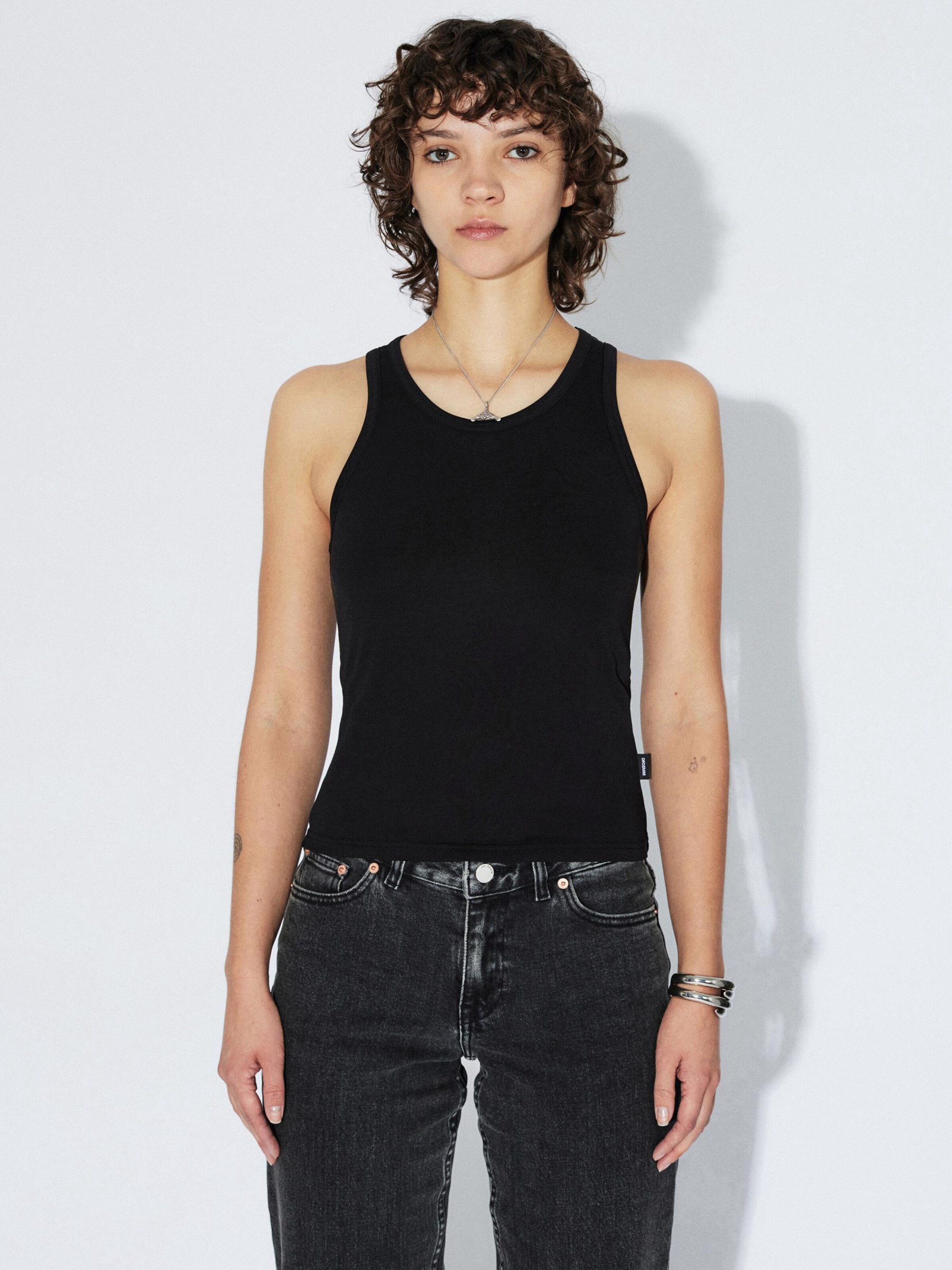Dr. Denim Top 'Mella' in Black: front