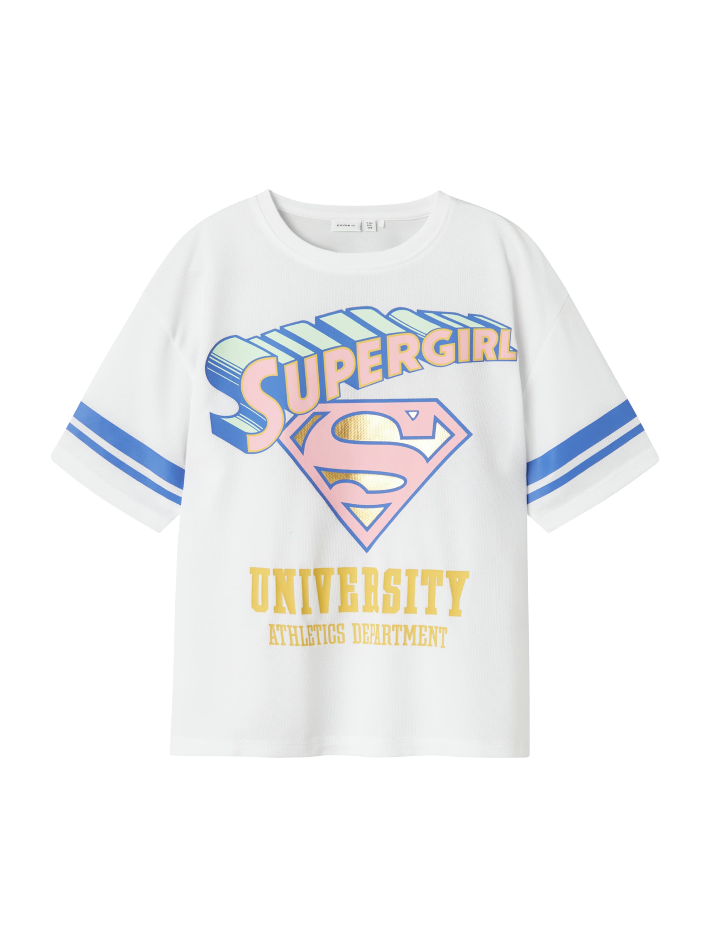 Tricou 'NKFJIXIRDI SUPER' de la NAME IT pe alb: față