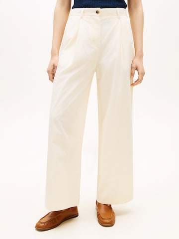 Wide Leg Pantalon TOMMY HILFIGER en beige : devant