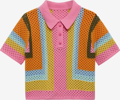 Geacă tricotată 'Babylon' MANGO pe albastru / galben / portocaliu / roz, Vizualizare produs