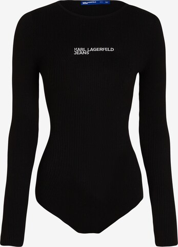 KARL LAGERFELD JEANS Shirt body in Zwart: voorkant