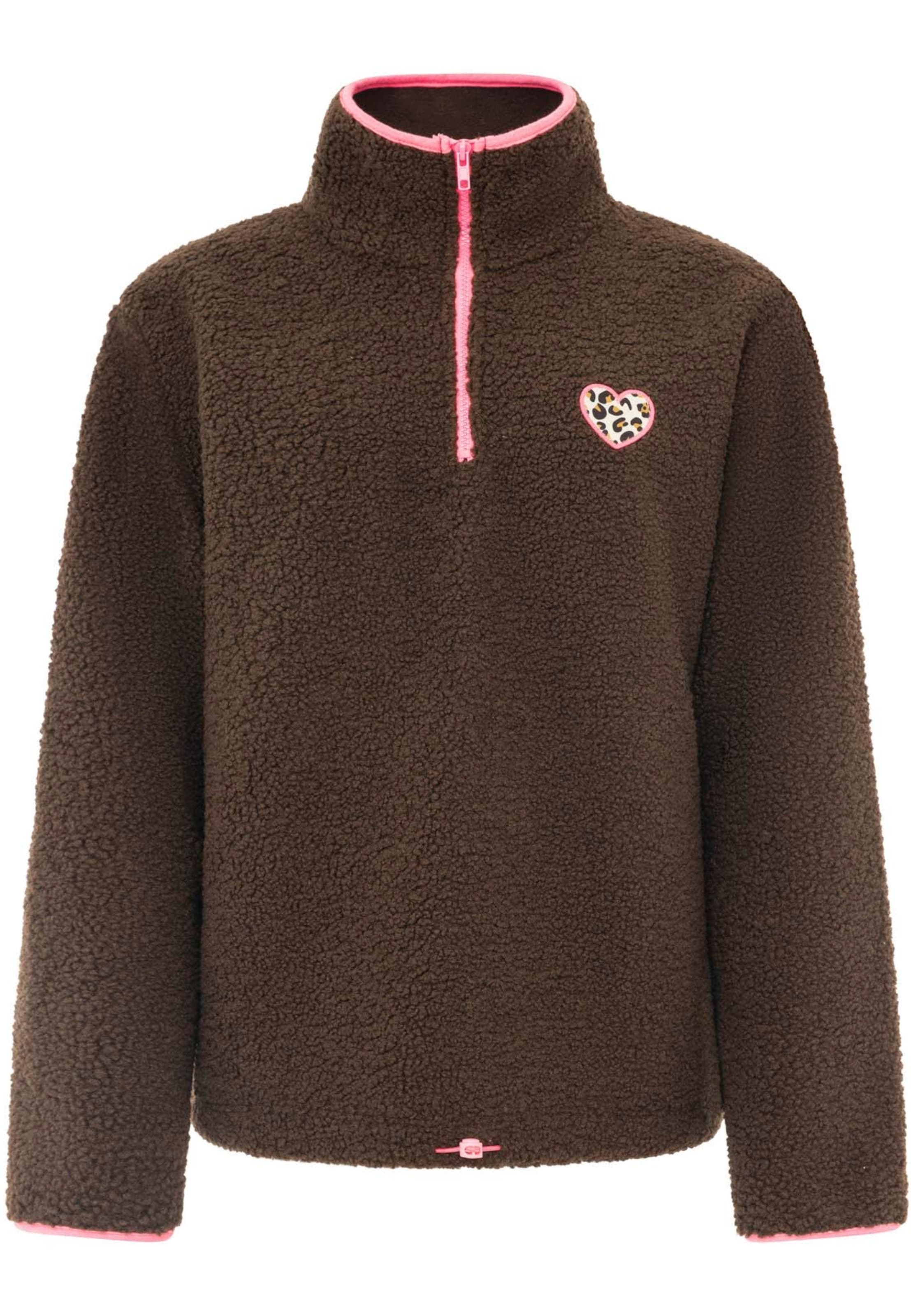 Zwillingsherz Sweatshirt in Brown: front