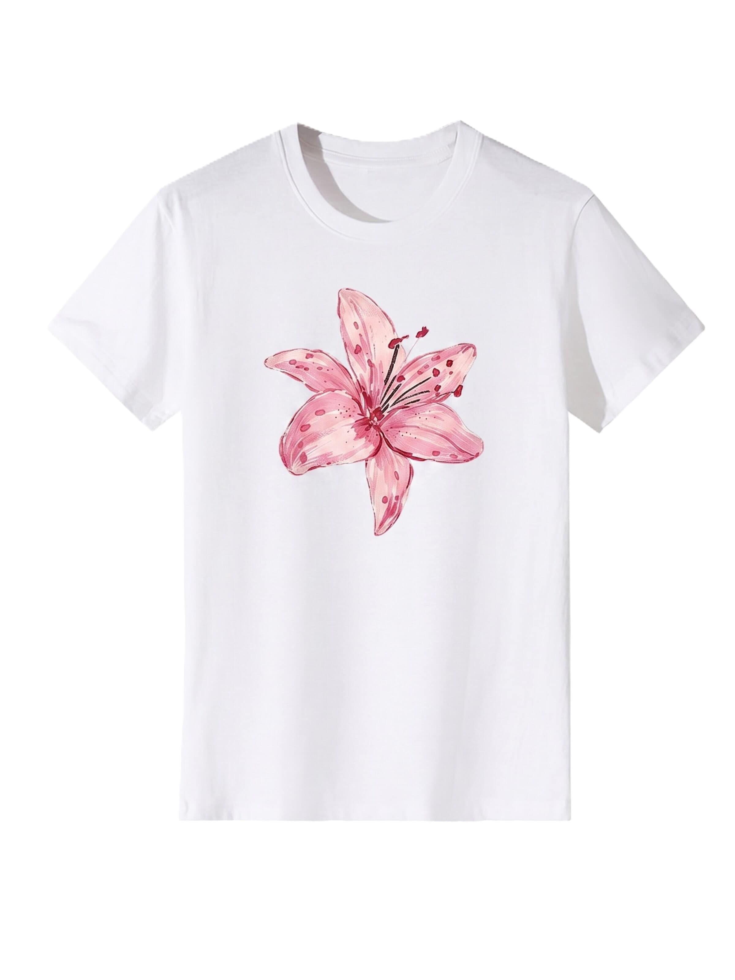 T-shirt 'Women's Summer Short Sleeves Tops' LapaPlus en blanc : devant