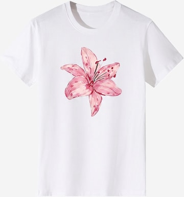 T-shirt 'Women's Summer Short Sleeves Tops' LapaPlus en blanc : devant