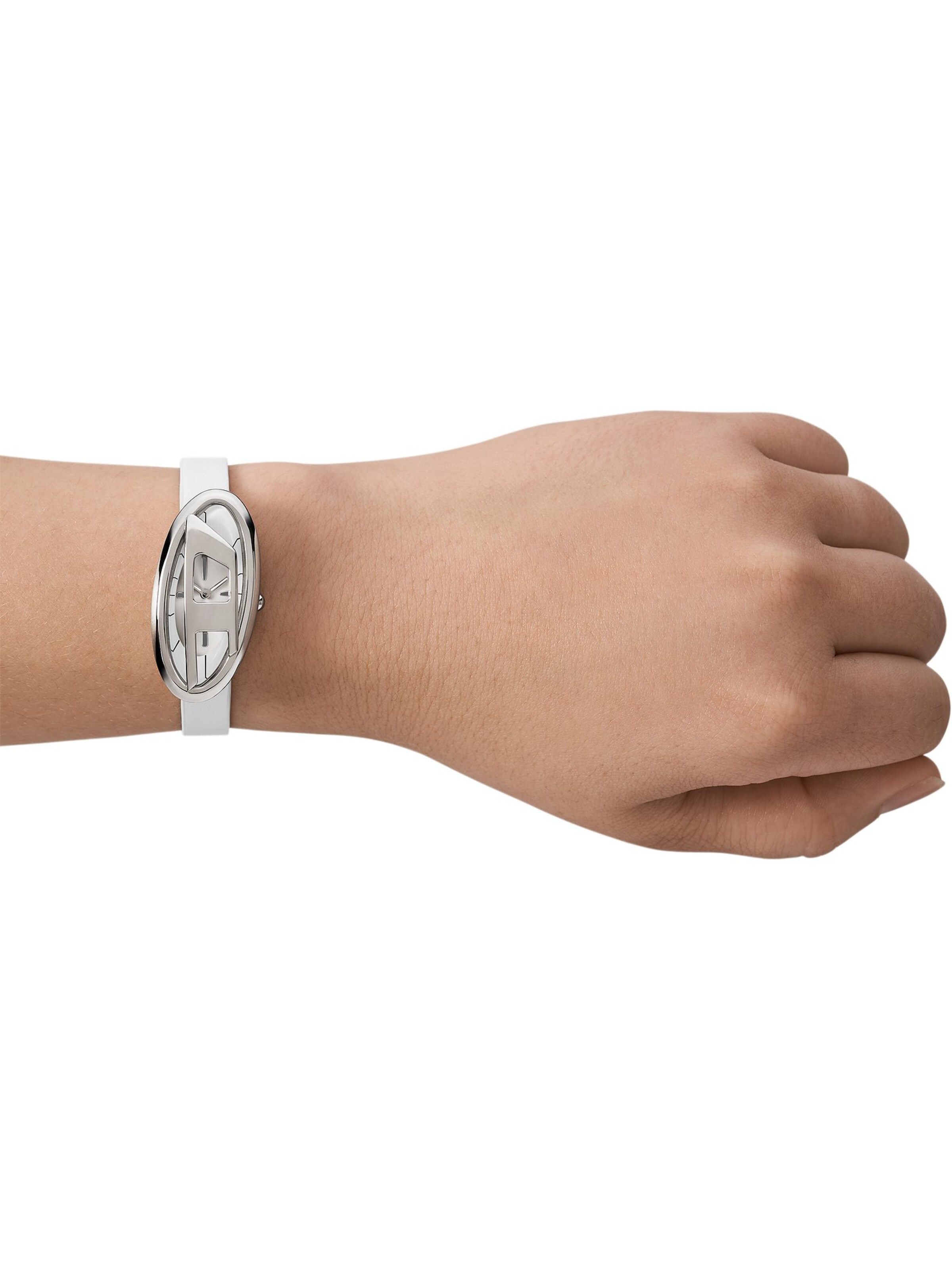 DIESEL Analoguhr in Weiß: Vorderseite