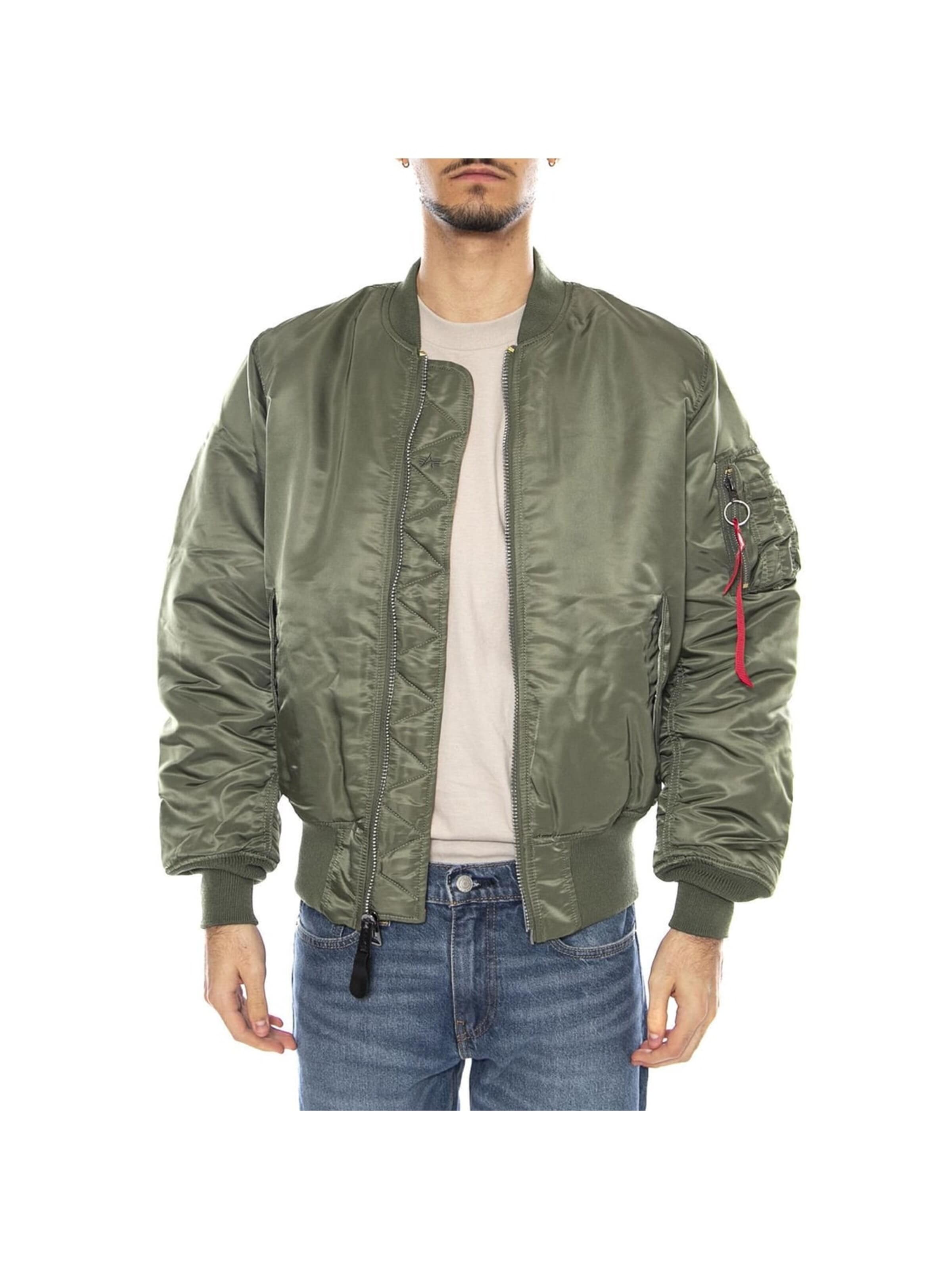 ALPHA INDUSTRIES Between-season jacket 'MA-1 Sage Green Jacket -- Men's Jacket' in Green: front