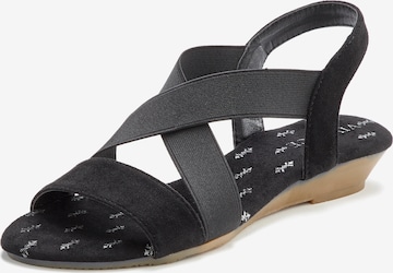 VIVANCE - Sandalias en negro: frente