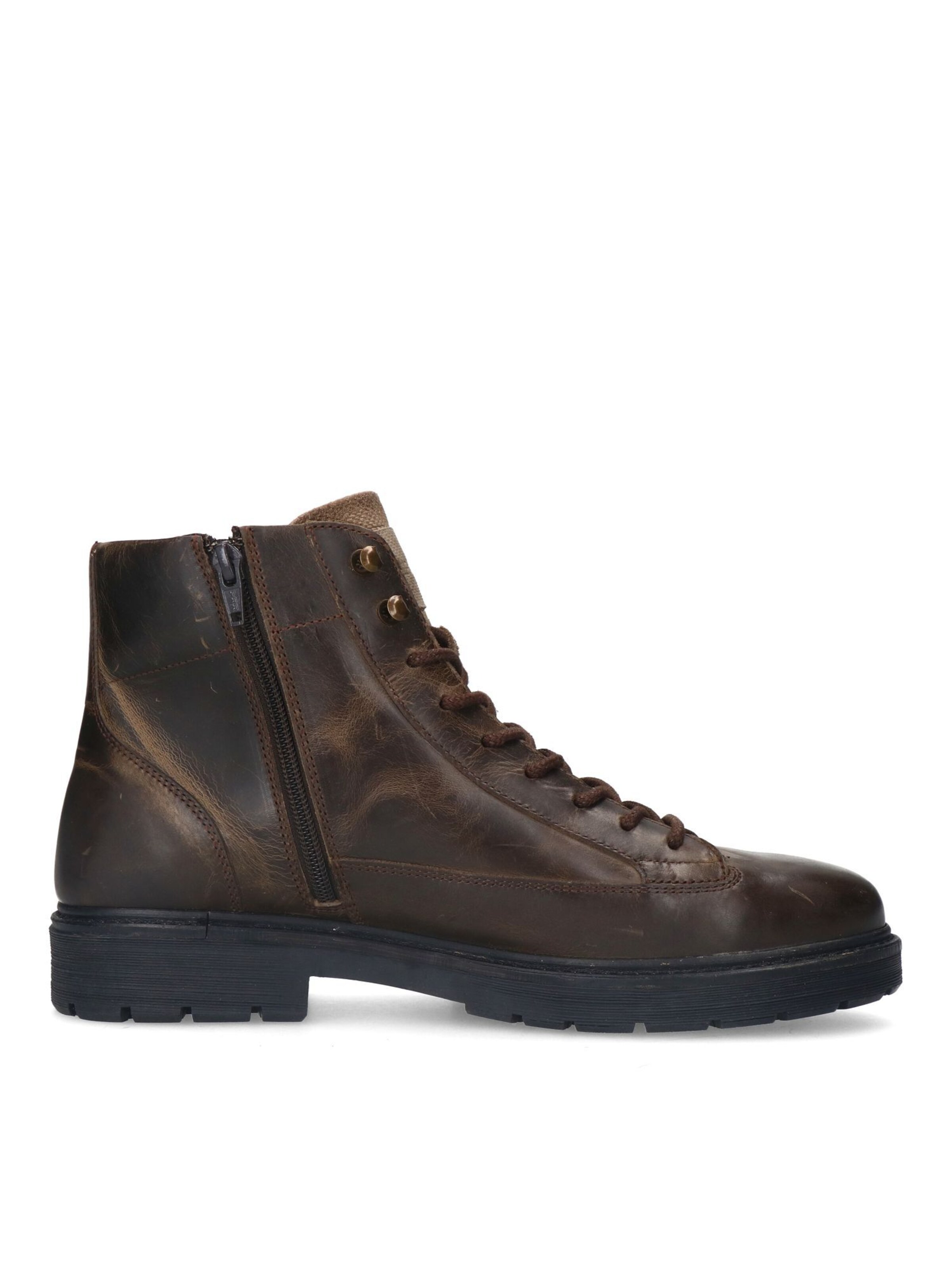 MANFIELD Lace-Up Boots in Grey