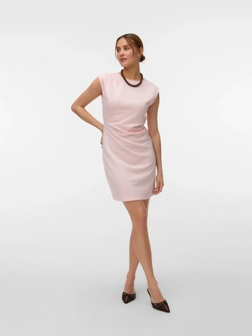 VERO MODA Dress 'Vero Moda Jurk Vmsmilla Ss O-neck Short Dress Exp 10354644  Dames' in Pink: front