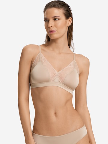 Hanro T-Shirt Soft-BH ' Lilith ' in Beige: Vorderseite