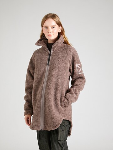 Didriksons Fleece jas in Bruin: voorkant