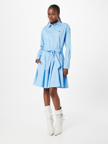 Polo Ralph Lauren Shirt Dress in Blue: front