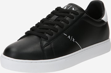 ARMANI EXCHANGE Låg sneaker i svart: framsida