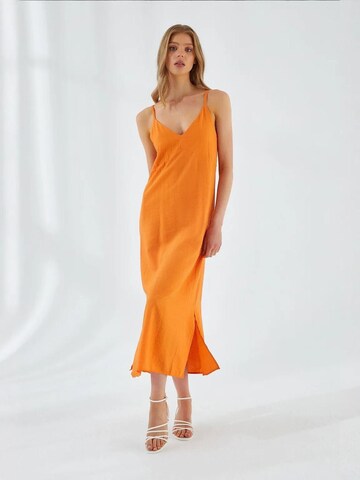MixRay - Vestido de verão em laranja