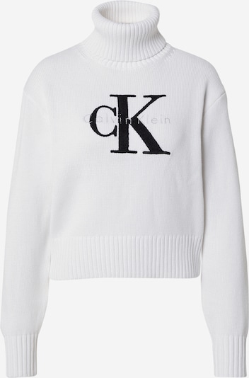 Calvin Klein Jeans Pulover 'Chenille' u crna / bijela, Pregled proizvoda