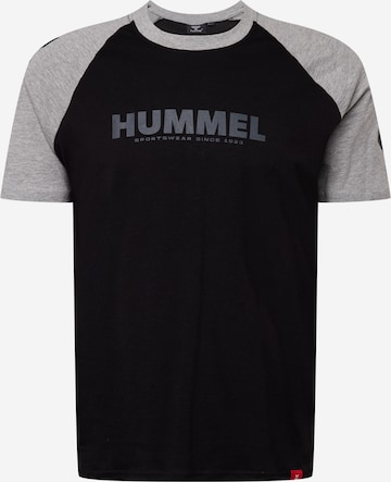 Hummel Λειτουργικό μπλουζάκι 'Legacy' σε μαύρο: μπροστά