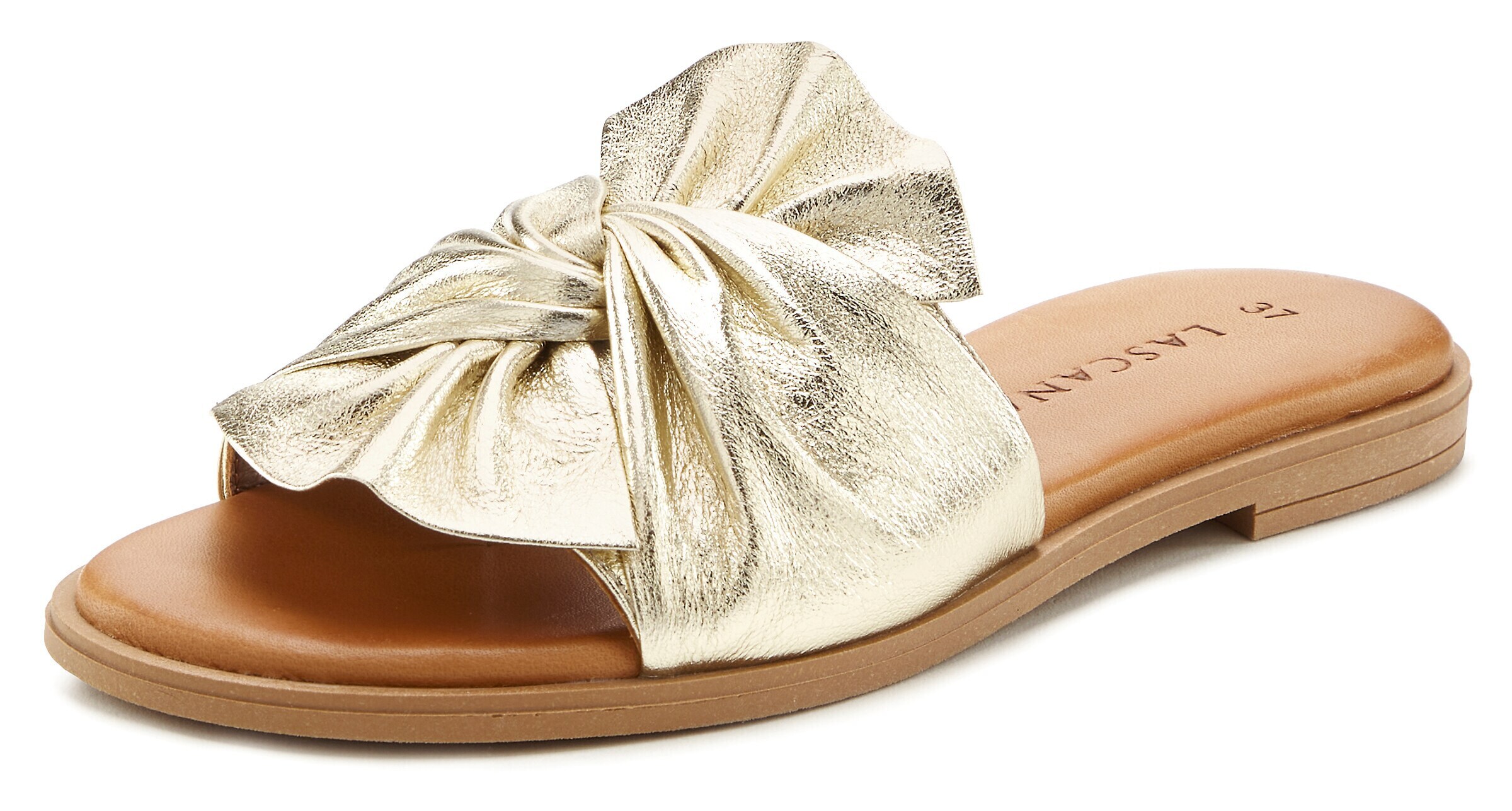 LASCANA Mules in Gold: front