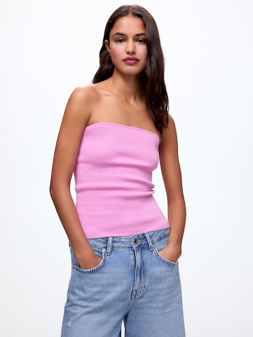 Pull&Bear Knitted top in Pink: front