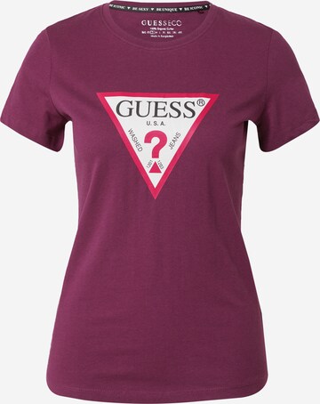 T-shirt GUESS en rouge : devant