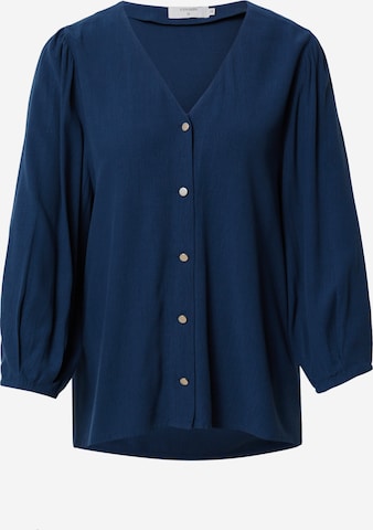 Cream Blouse 'Bunda' in Blue: front