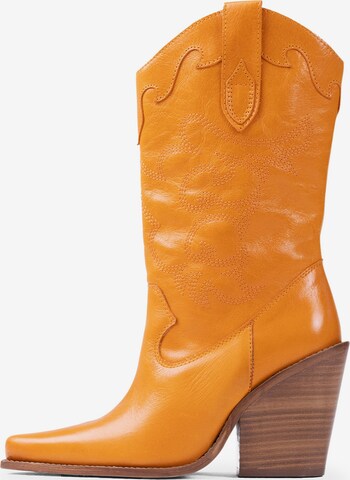 BRONX Cowboy Boots 'Bonderia' in Orange: front