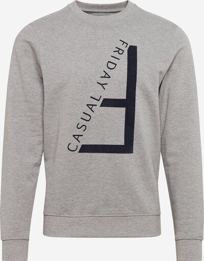 Casual Friday Sweat-shirt 'Sebastian' en bleu nuit / gris chiné, Vue avec produit