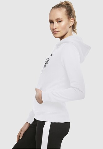 Sweat-shirt 'Thin Lizzy - Rose' Merchcode en blanc