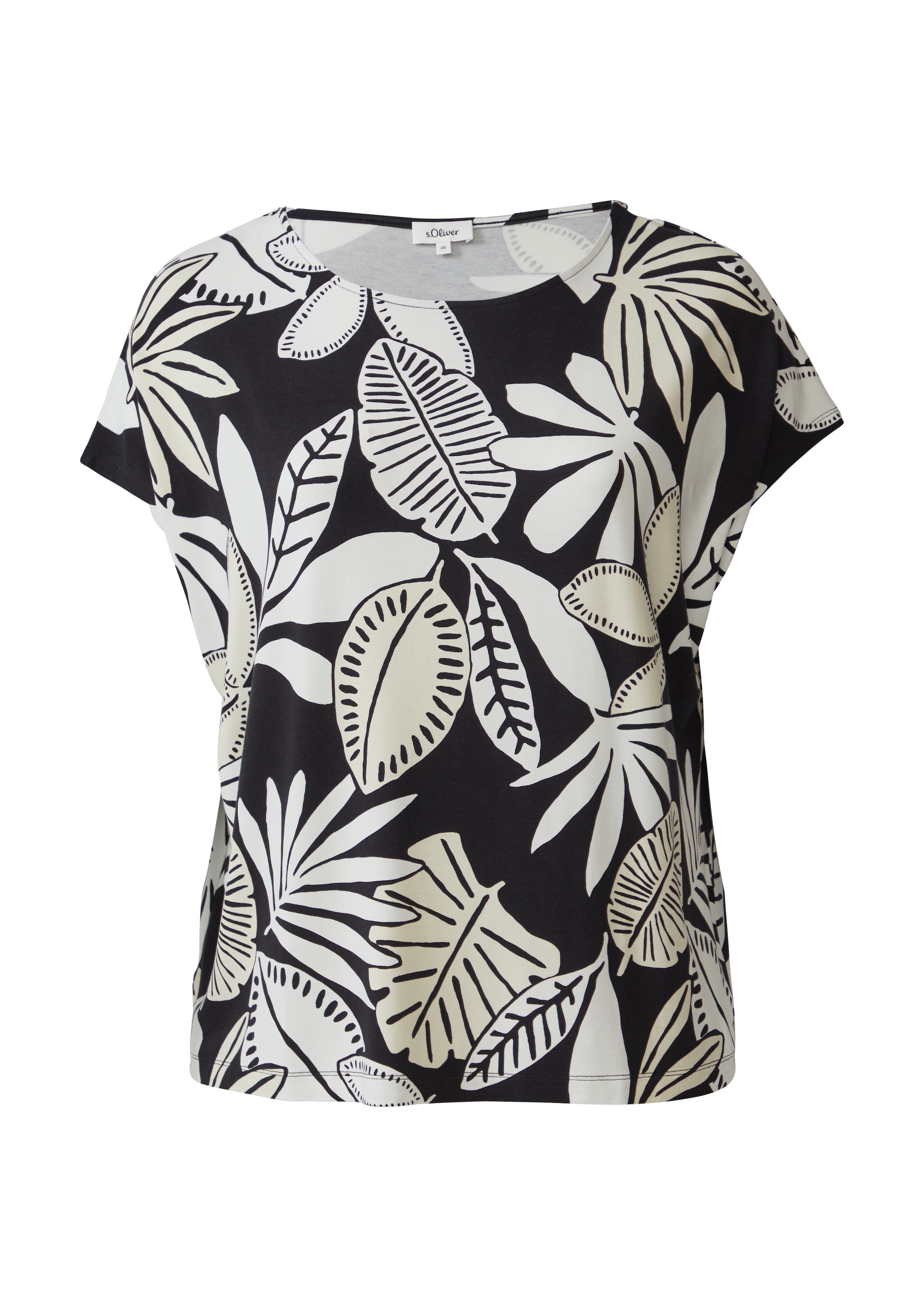 s.Oliver Red Label Plus Shirt in Schwarz: Vorderseite