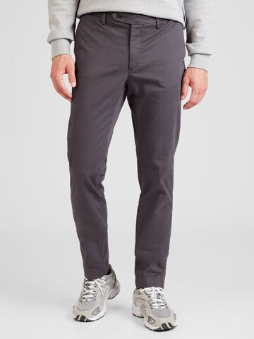 Hackett London - Slimfit Pantalón chino 'KENSINGTON' en gris: frente