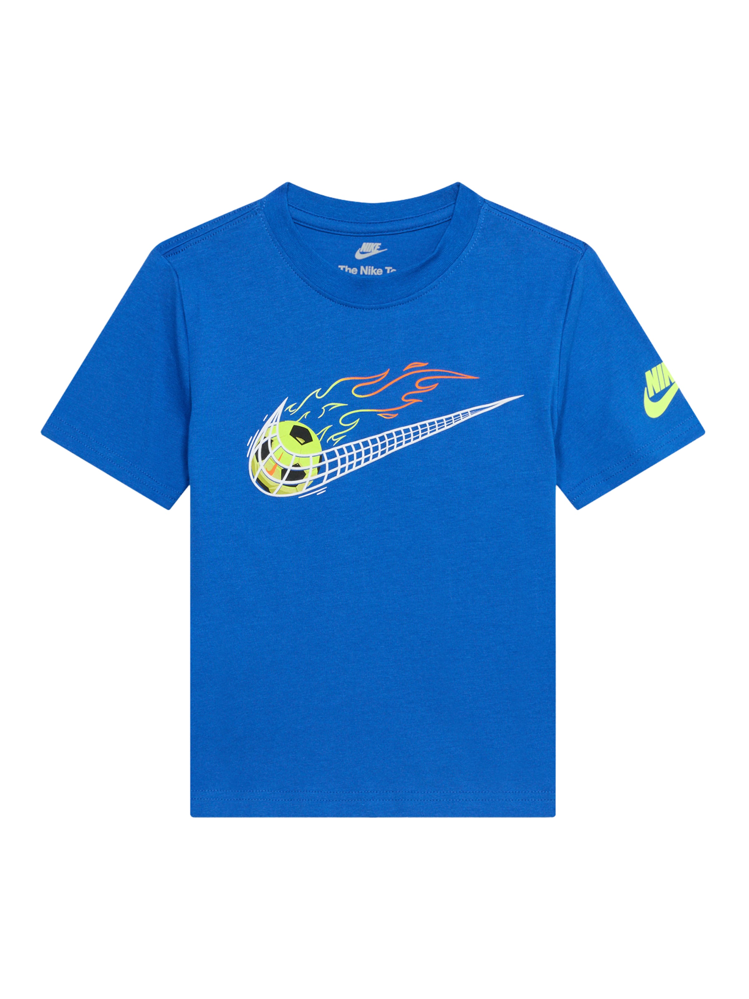 Nike Sportswear Majica 'SOCCER SWOOSH' | modra barva: sprednja stran