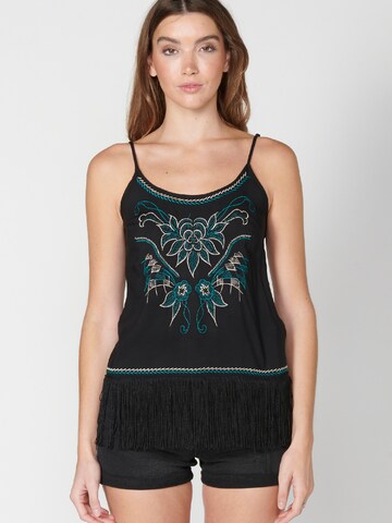 KOROSHI Top in Black: front