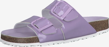 TAMARIS Mules in Purple: front