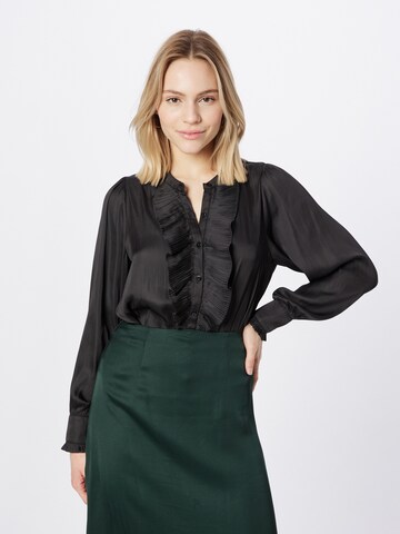 Neo Noir Blouse 'Zola' in Zwart: voorkant