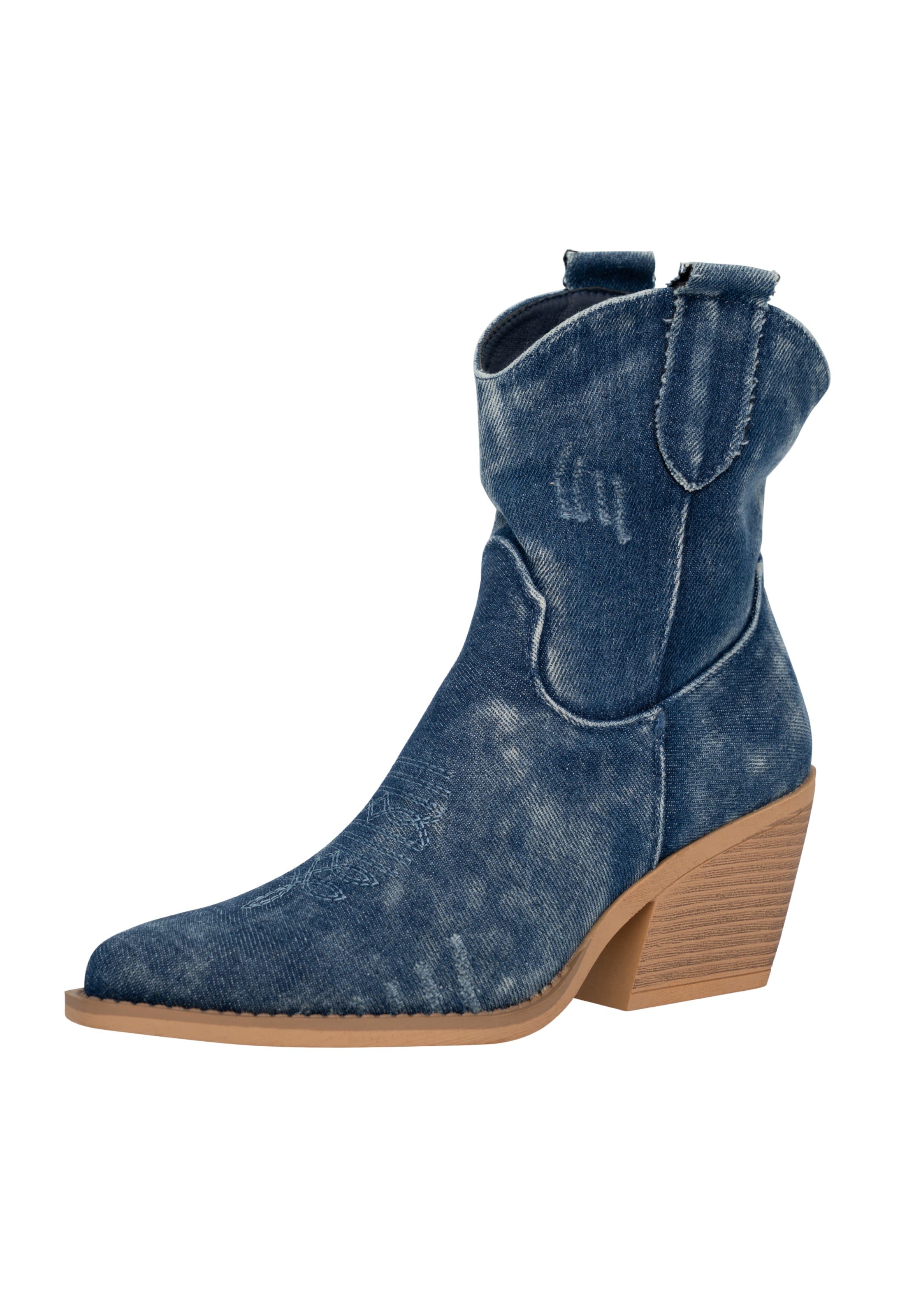 Elara Cowboystiefel in Blau: Vorderseite