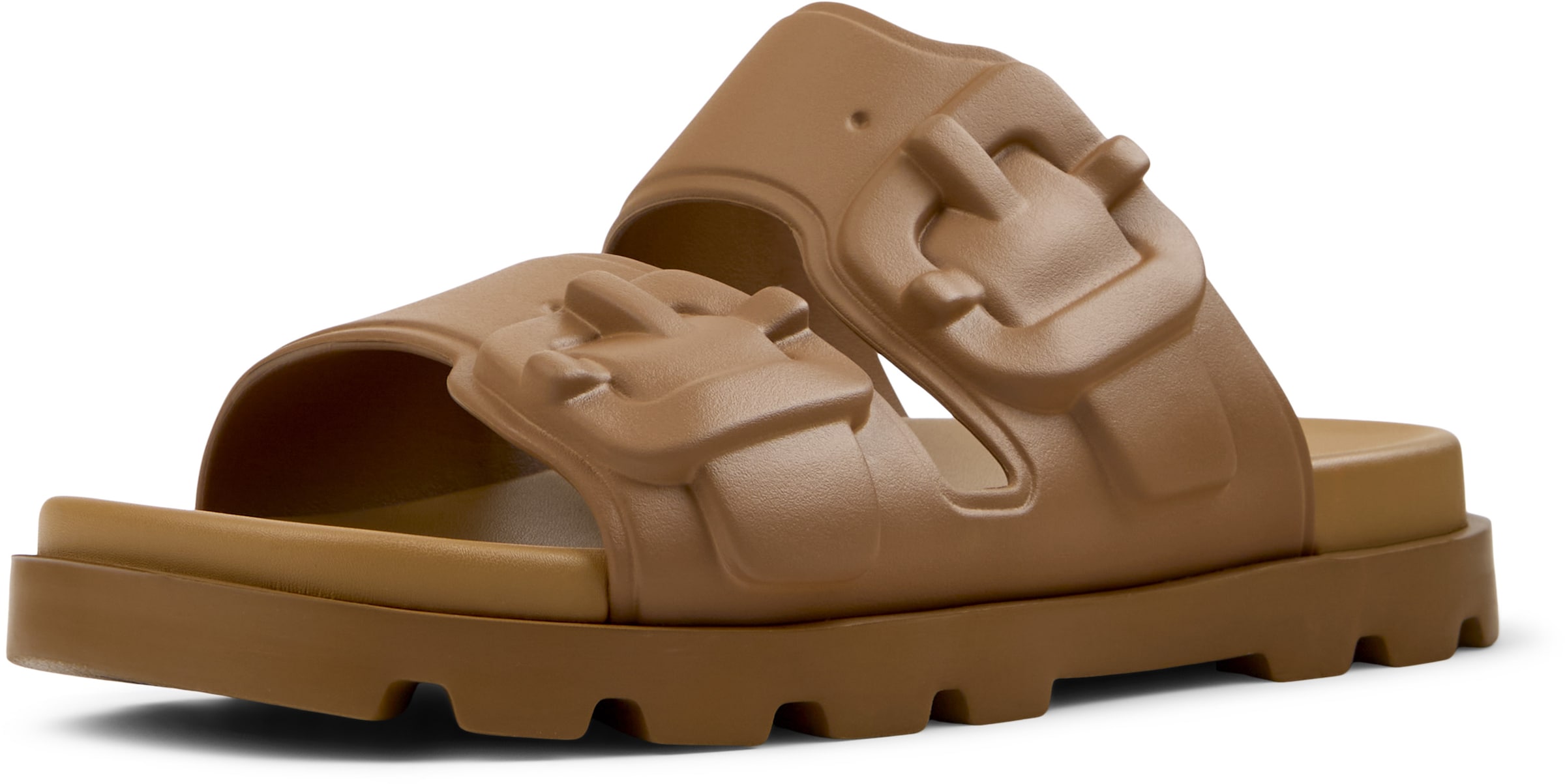 CAMPER Pantolette 'Brutus' in Braun: Vorderseite