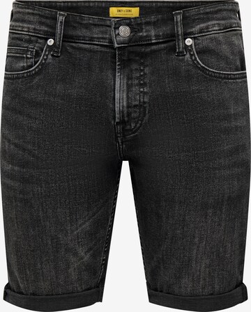 Only & Sons Jeans 'Ply Life' in Zwart: voorkant