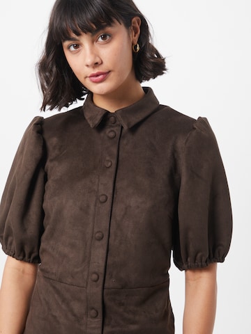 VILA Shirt Dress 'Faddy' in Brown