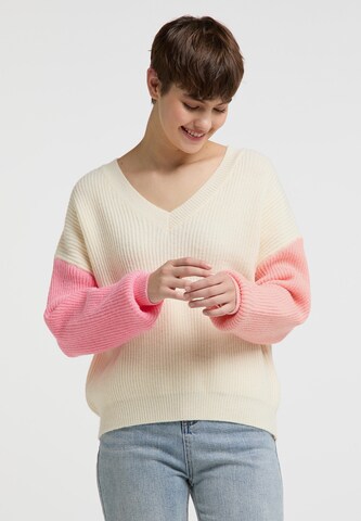 MYMO Pullover 'Nolie' in Weiß: predná strana