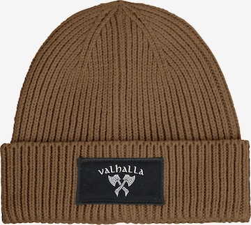 Neverless Beanie 'Valhalla' in Brown: front
