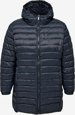 ONLY Carmakoma Winter Jacket 'Tahoe' in Blue: front