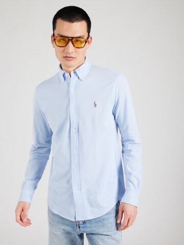 Coupe regular Chemise Polo Ralph Lauren en bleu : devant