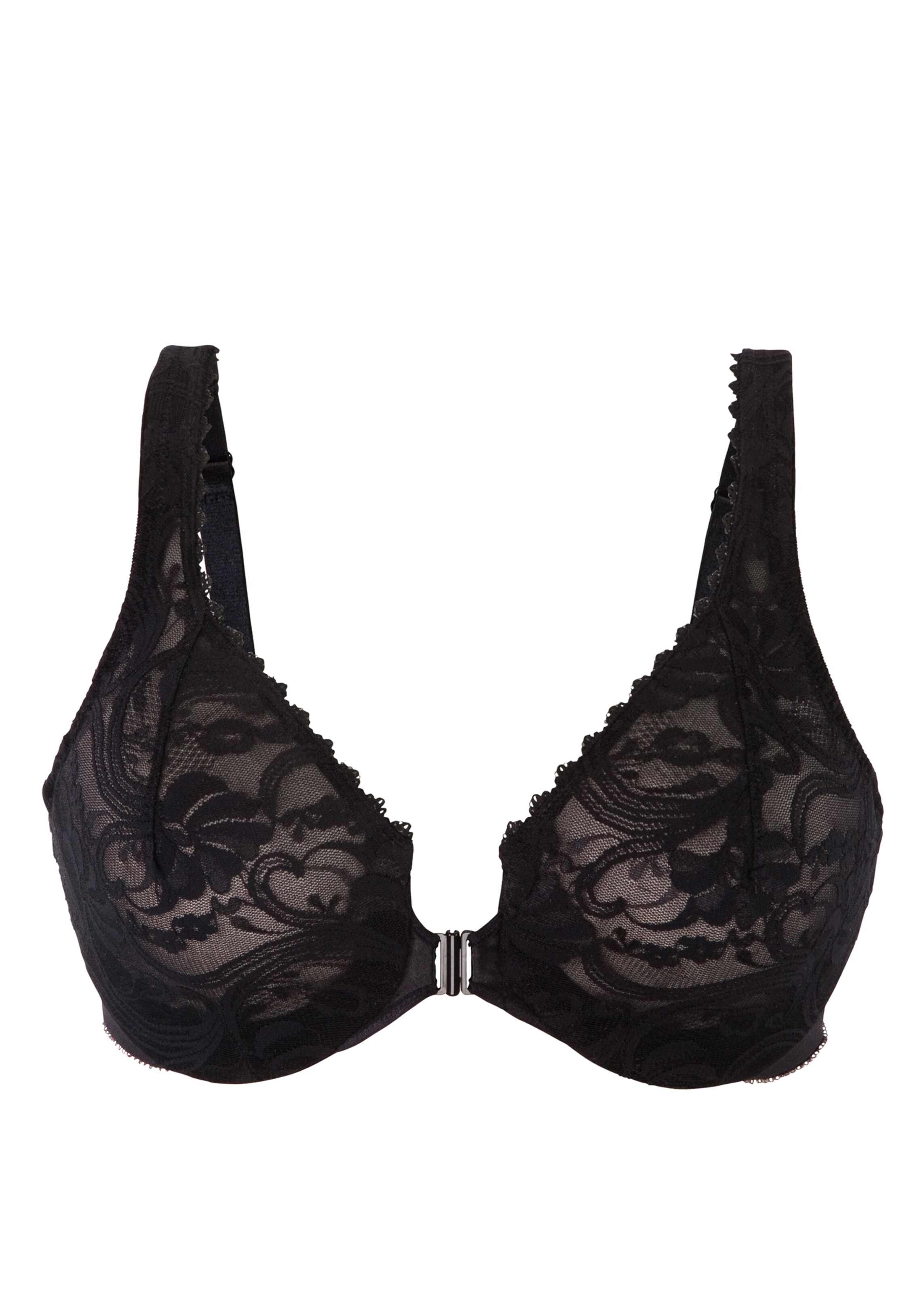 GLAMORISE T-Shirt BH in Schwarz: Vorderseite