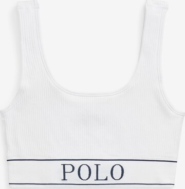 Polo Ralph Lauren BH ' SCOOP NECK TOP ' in Wit: voorkant