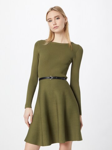 Karen Millen - Vestido de punto en verde: frente