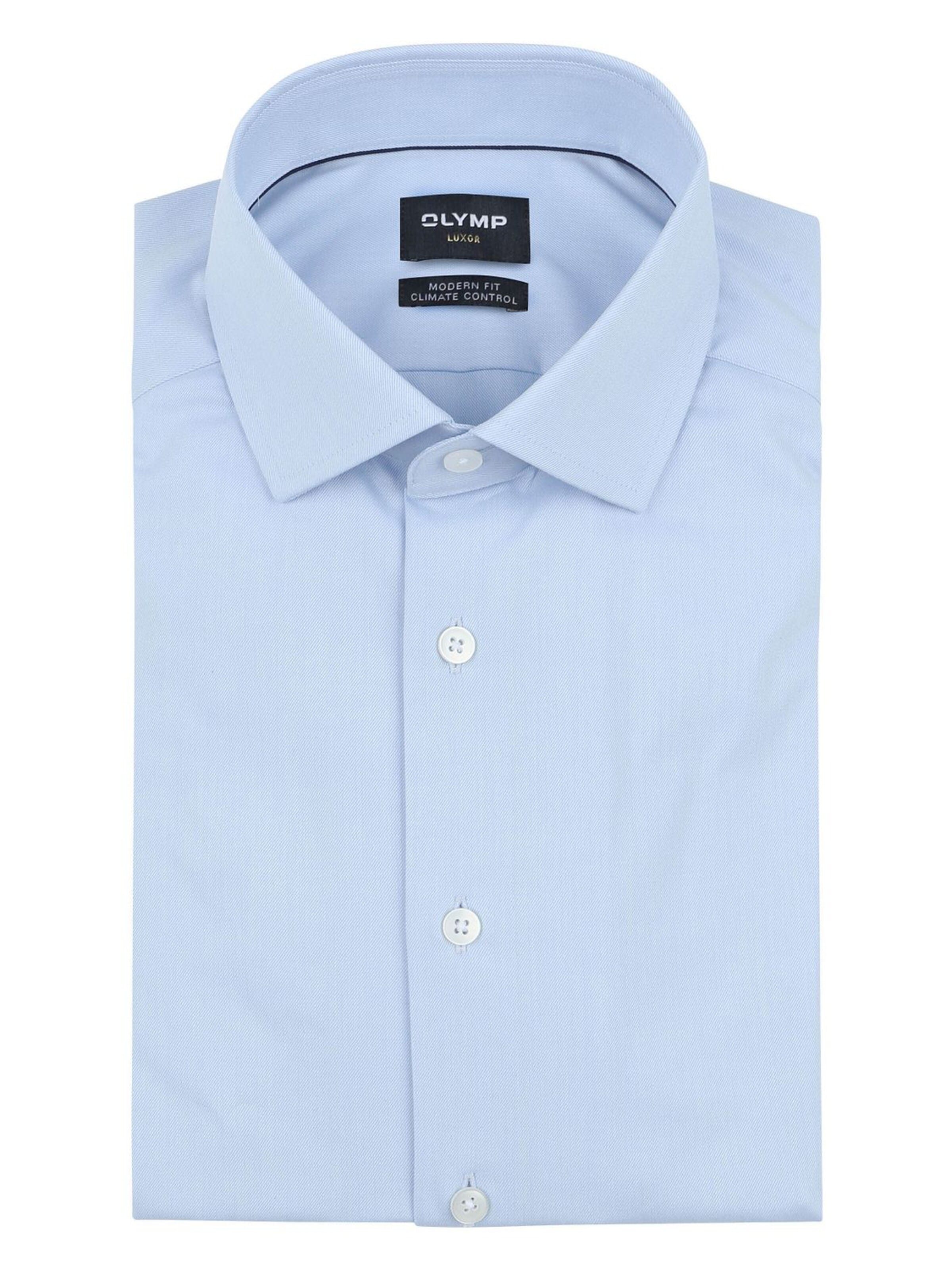 OLYMP Button Up Shirt 'Luxor 24/Seven' in Blue: front