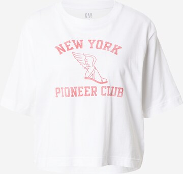 GAP Shirt 'NYPC' in White: front