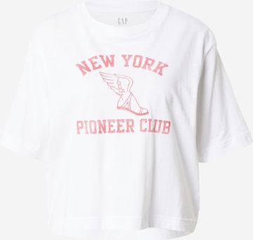 GAP Shirt 'NYPC' in White: front