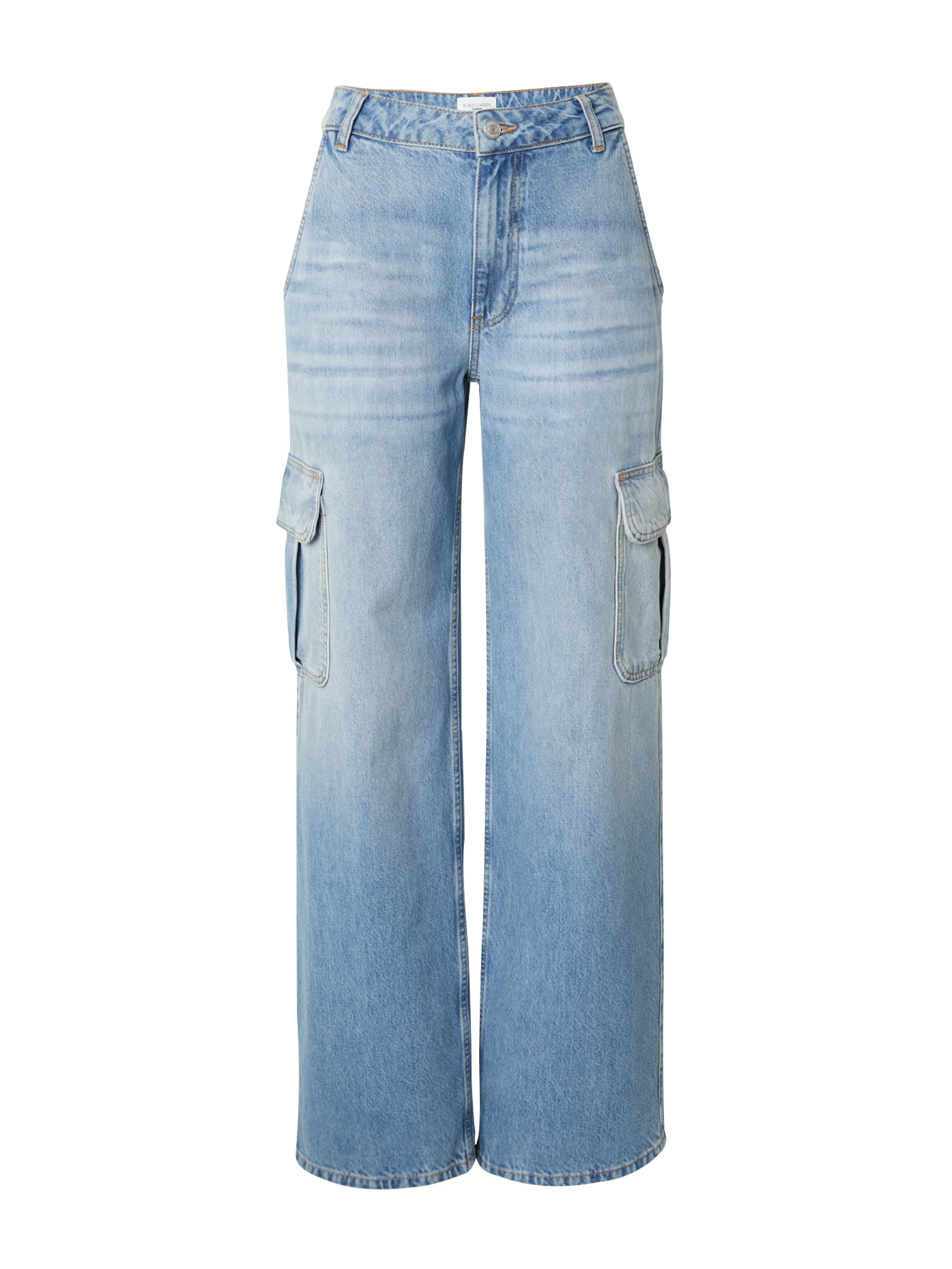 Wide Leg Jeans cargo 'Ella' ABOUT YOU x Toni Garrn en bleu : devant