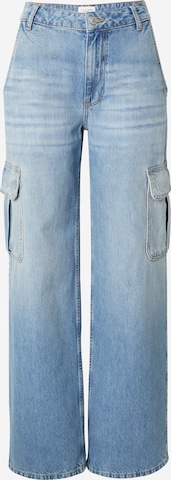 ABOUT YOU x Toni Garrn Wide leg Cargo Jeans 'Ella' in Blue: front